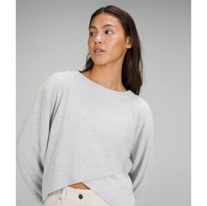 Lululemon Reversible Crossover Sweater Light Grey Size 12